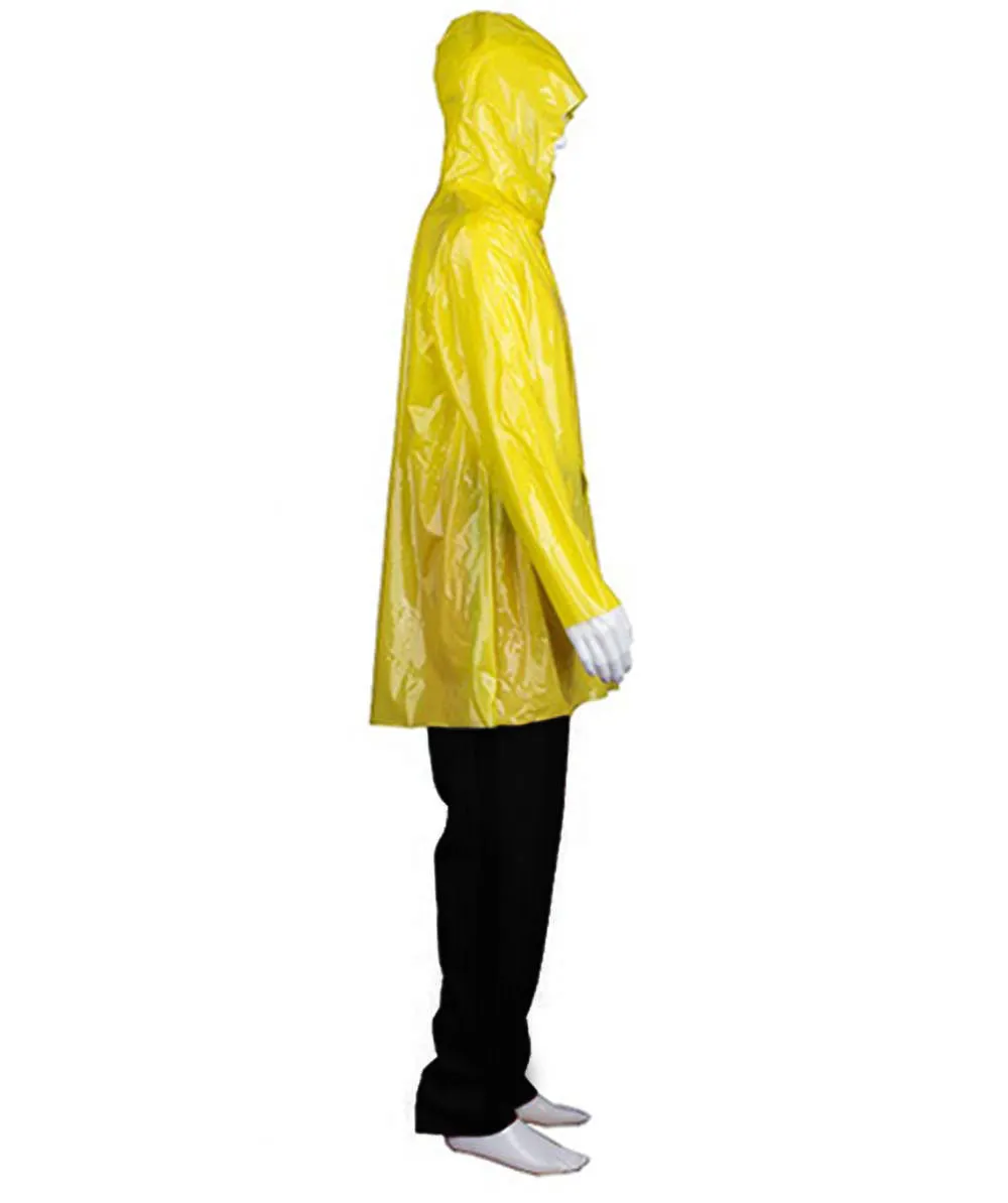 Adult Men's Sceary Clown Raincoat Costume , Yellow Halloween Costume