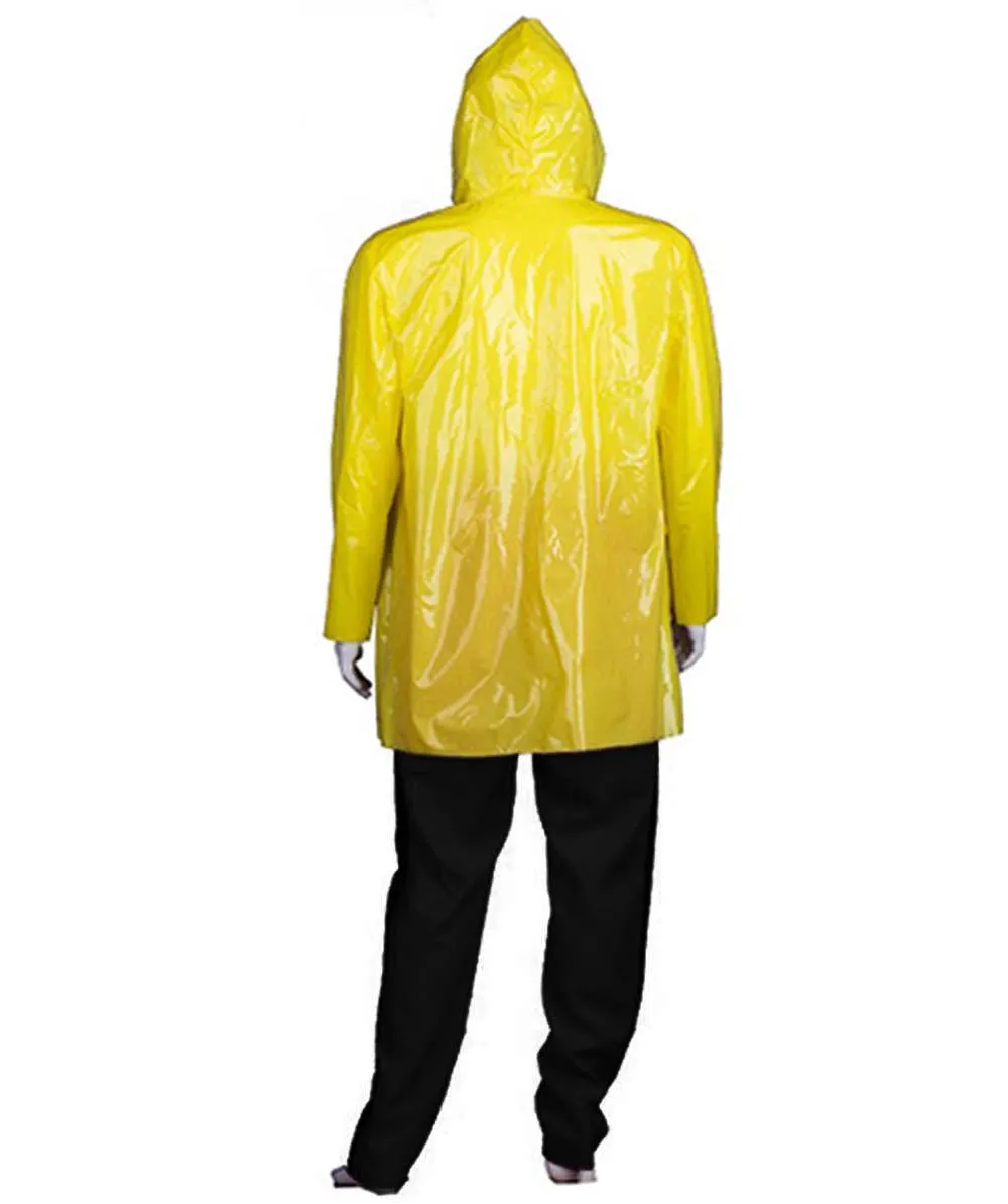 Adult Men's Sceary Clown Raincoat Costume , Yellow Halloween Costume
