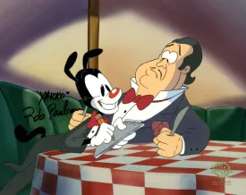 Animaniacs Original Production Cel Signed by Rob Paulsen: Yakko and Don Pepperoni