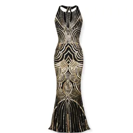Années 20 Robe de Soirée Géométrique Gatsby
