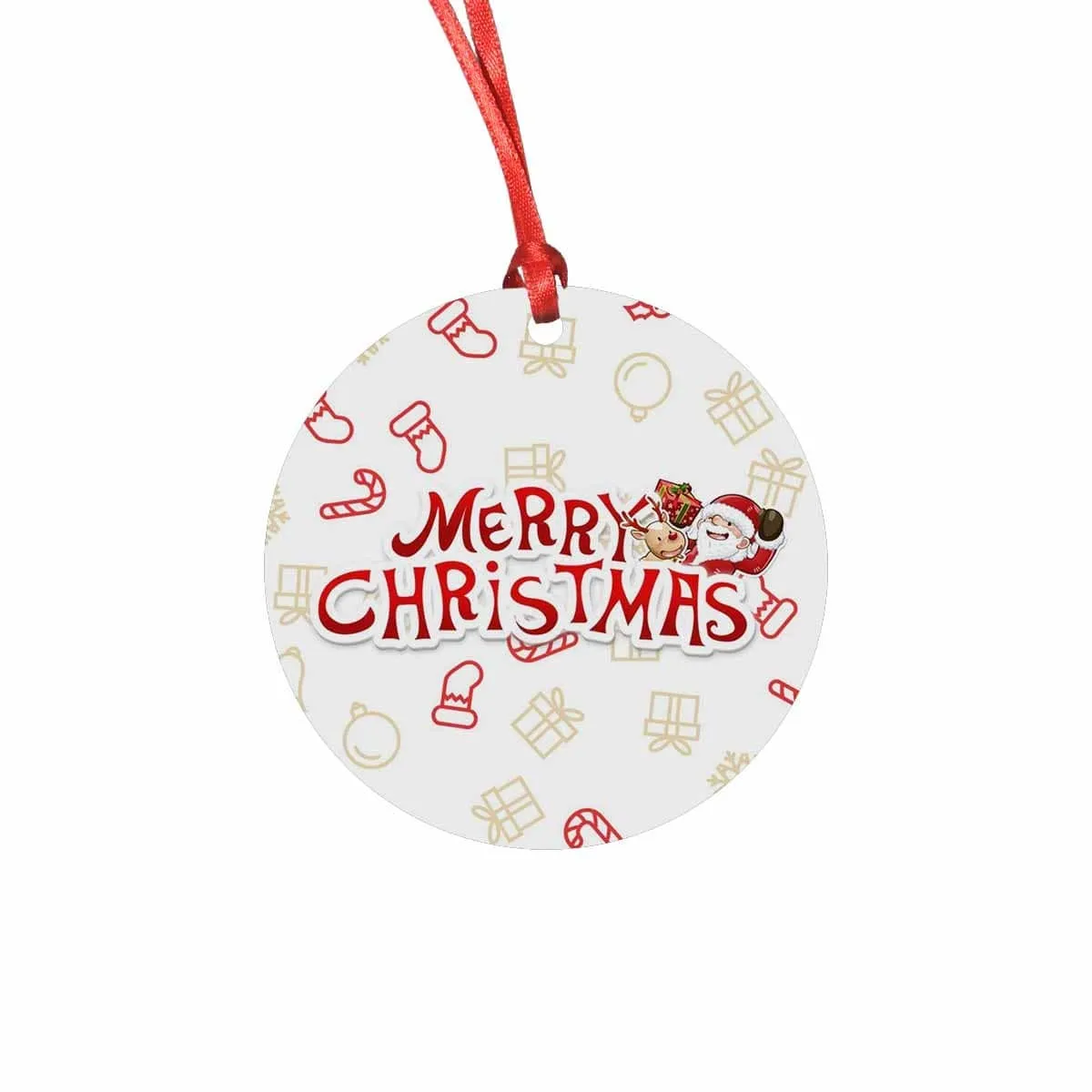 Custom Face Christmas Gift Circle Ornament