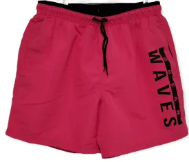 Men Swimwear - "Waves" - Red