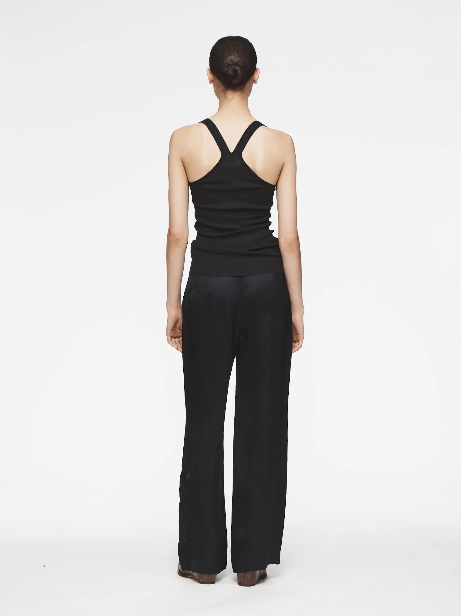 Skinny Rib Cami in Black