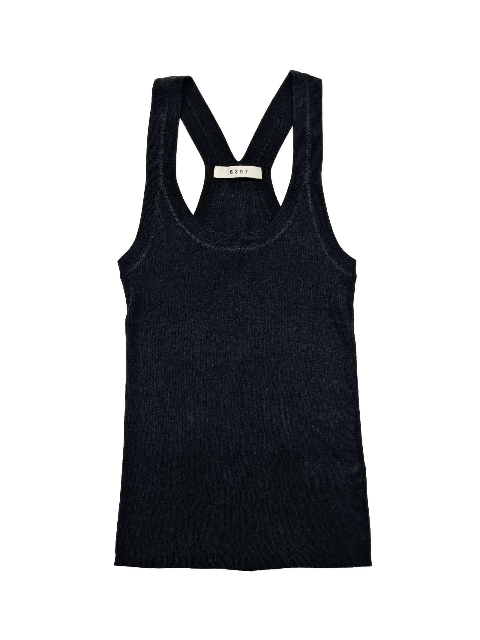 Skinny Rib Cami in Black